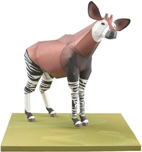 Окапи paper model
