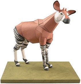 Окапи paper model