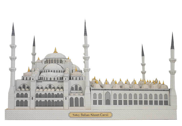 Голубая мечеть, Турция paper model
