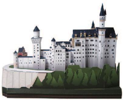 Замок Нойшванштайн, Германия paper model