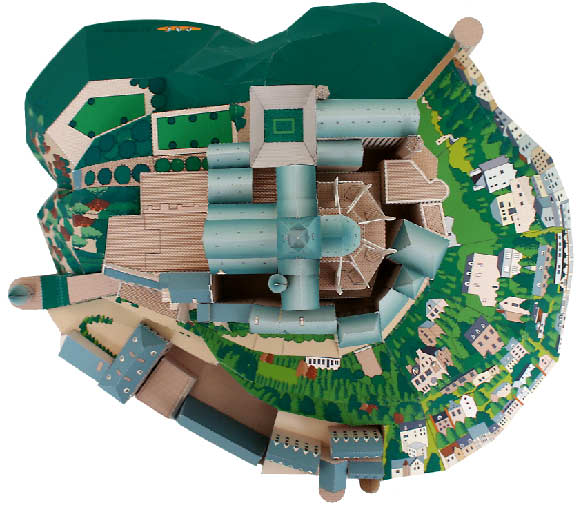 Остров Мон-Сен-Мишель, Франция paper model