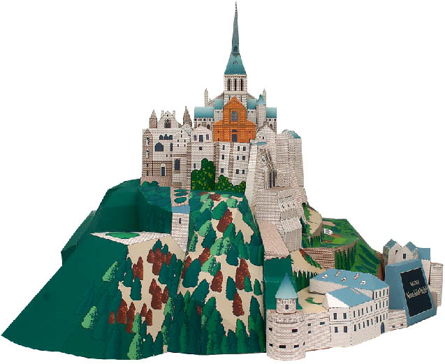 Остров Мон-Сен-Мишель, Франция paper model