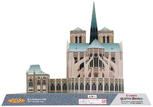 Собор Парижской Богоматери, Франция paper model