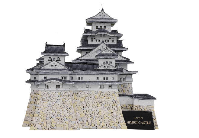 Замок Химэдзи, Япония paper model