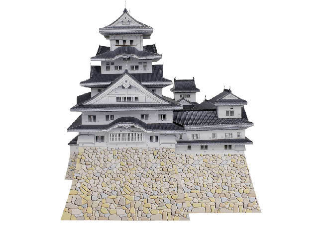 Замок Химэдзи, Япония paper model