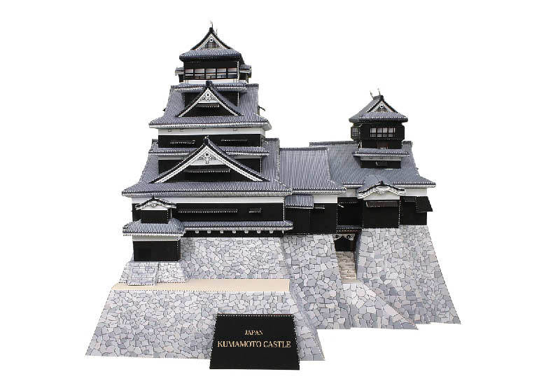 Замок Кумамото, Япония paper model
