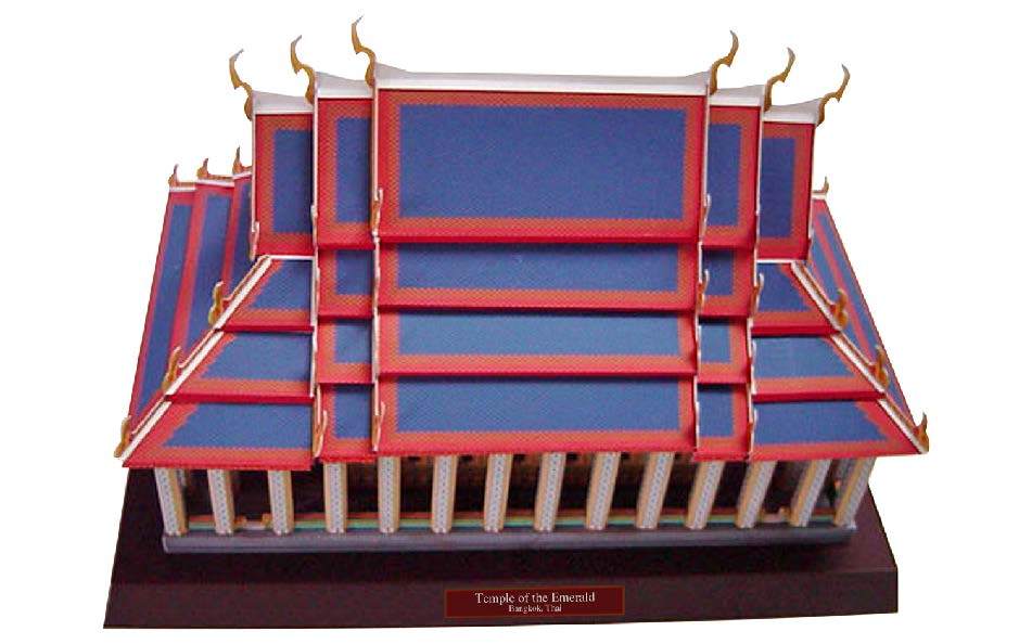 Храм Изумрудного Будды, Таиланд paper model