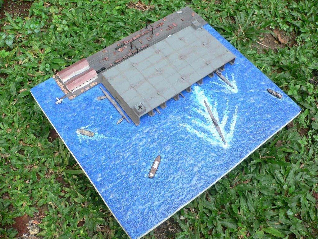 Диорама Бункер подводных лодок paper model