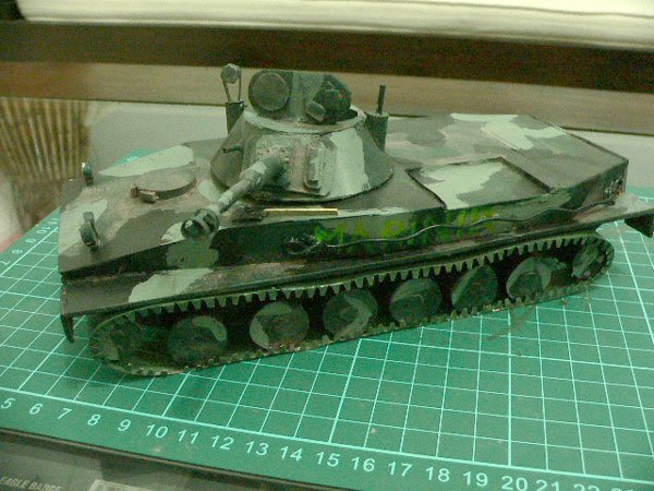 Плавающий танк ПТ-76 paper model