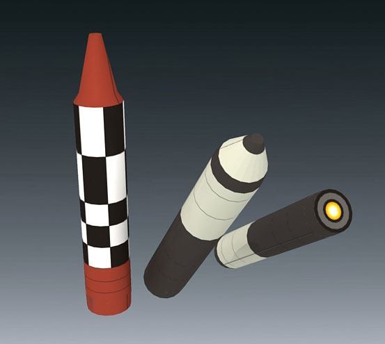 Баллистическая ракета Булава paper model