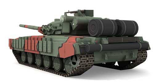 Танк Т-64Б paper model