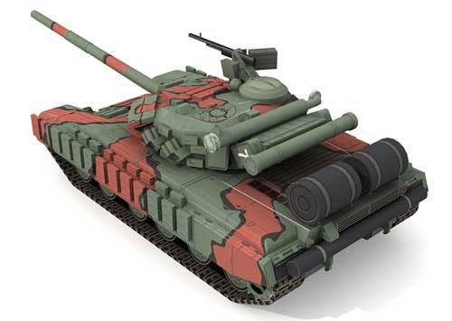 Танк Т-64Б paper model