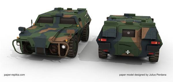 Бронированная разведывательная машина Соболь (Zobel) paper model