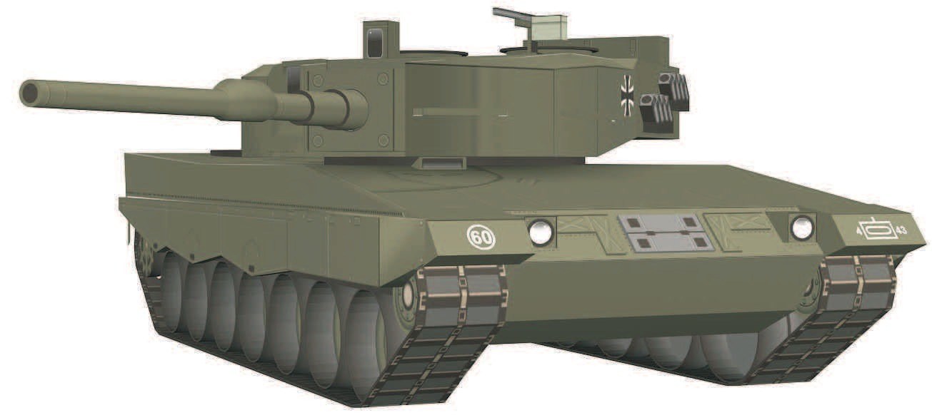 Танк Леопард 2А4 paper model