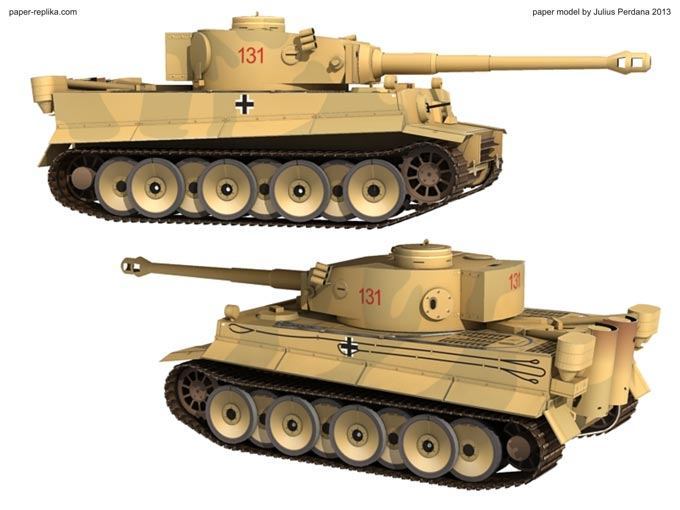 Танк Тигр paper model