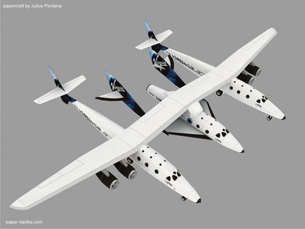 Космический корабль SpaceShipTwo paper model