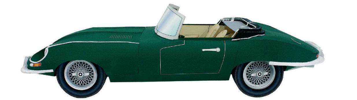 Автомобиль Jaguar E-type paper model