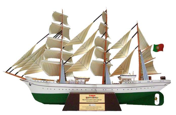 Барк Рикмер Рикмерс (Сагреш 2) / Rickmer Rickmers (Sagres II) paper model