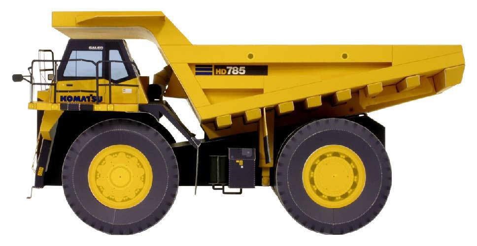 Карьерный самосвал Komatsu HD-785 paper model