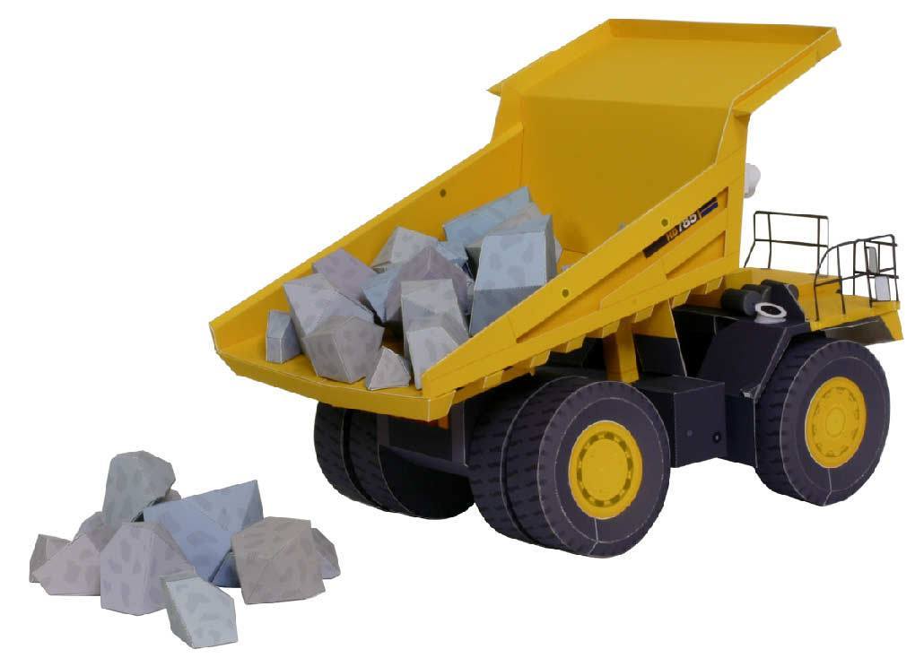 Карьерный самосвал Komatsu HD-785 paper model