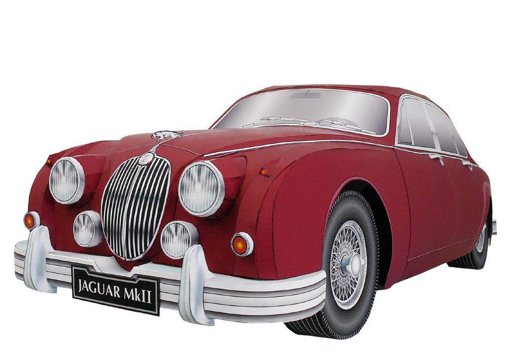 Автомобиль Jaguar Mark 2 paper model