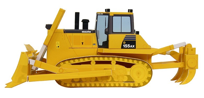 Бульдозер Komatsu D155AX paper model