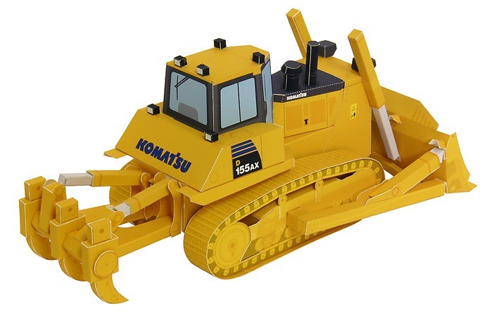 Бульдозер Komatsu D155AX paper model