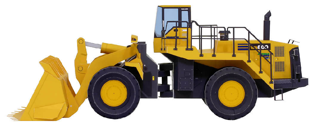 Погрузчик Komatsu W600 paper model