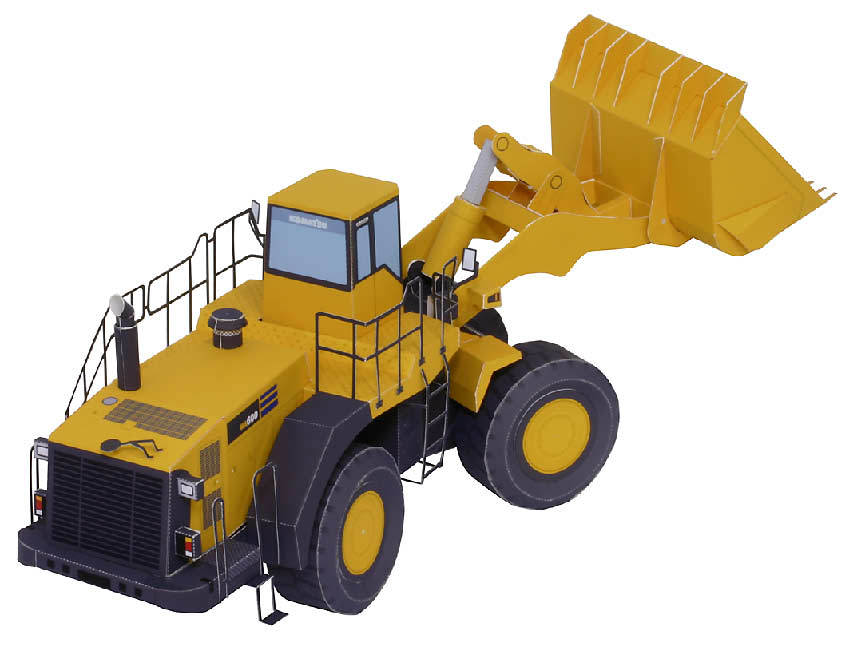 Погрузчик Komatsu W600 paper model