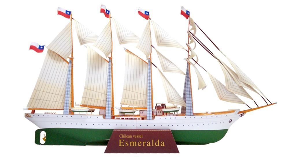 Корабль Эсмеральда paper model