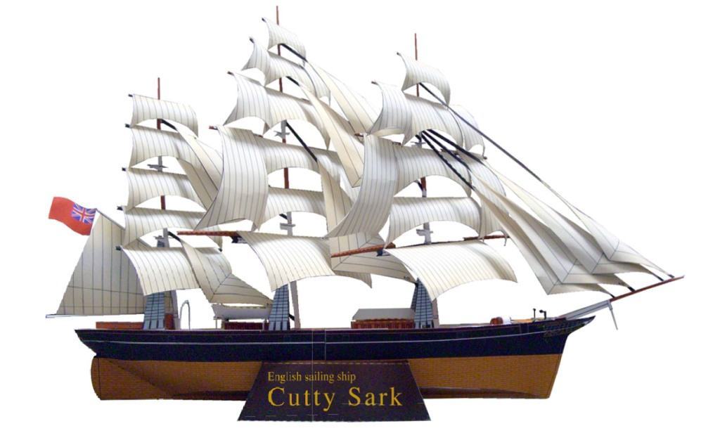 Клиппер Катти Сарк paper model