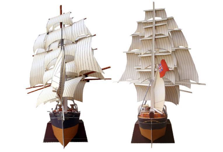 Клиппер Катти Сарк paper model