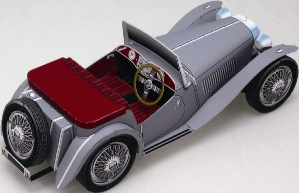 Автомобиль MG TC Midget paper model