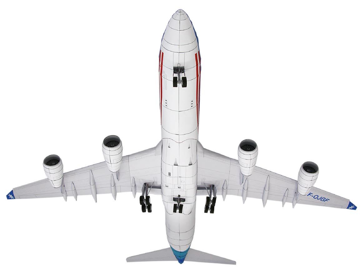 Авиалайнер Airbus A340-300 Air Tahiti Nui paper model