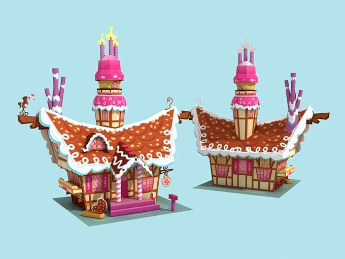 Сахарный дворец (Мой маленький Пони / My little pony) paper model