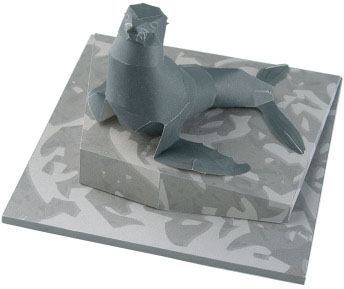 Северный морской котик paper model