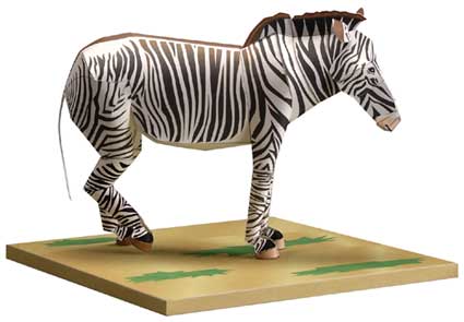 Зебра [простая сложность] paper model