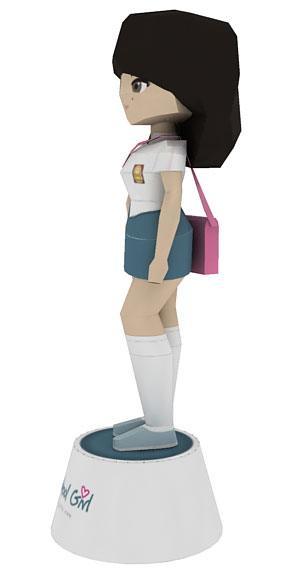 Старшеклассница paper model