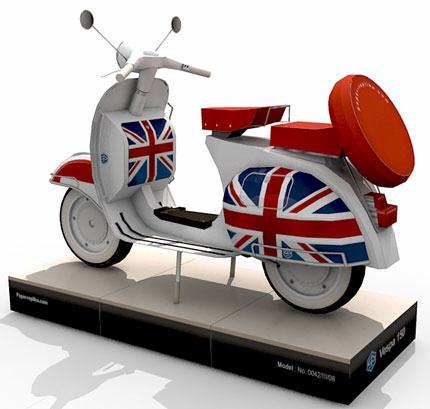 Мотороллер Vespa [серия, часть 1/2] paper model