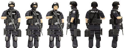 Боец спецназа SWAT paper model