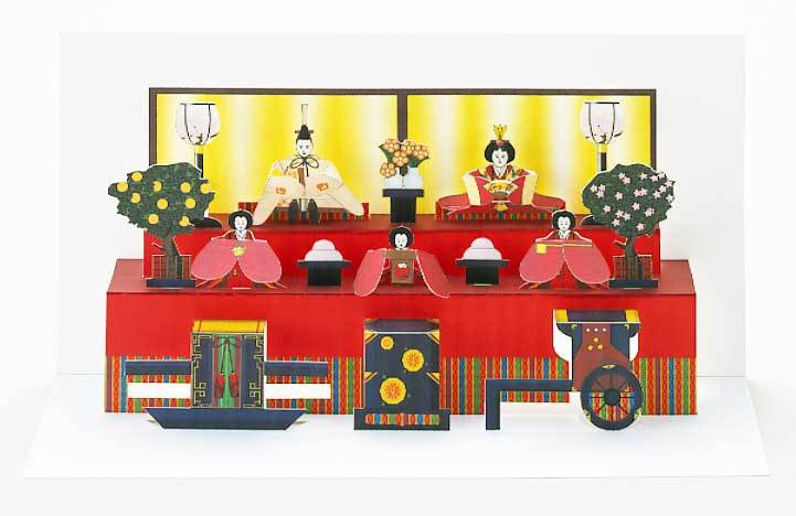 Куклы хина нингё (Хинамацури / Праздник кукол) paper model
