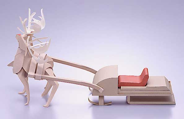 Пара северных оленей [серия, часть 1/2] paper model