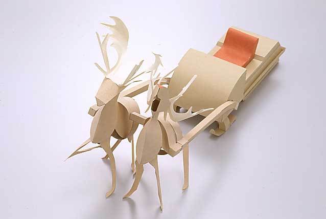 Пара северных оленей [серия, часть 1/2] paper model