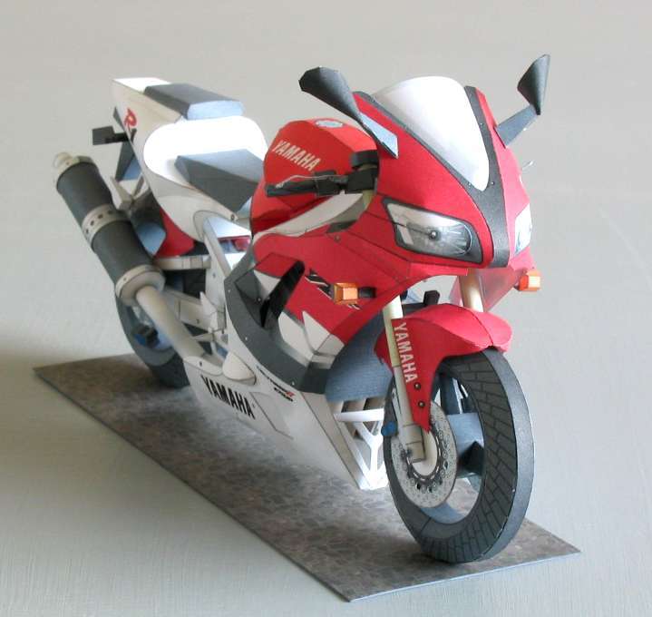 Мотоцикл Yamaha YZF-R1 [серия, часть 1/2] paper model
