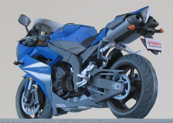 Мотоцикл Yamaha YZF-R1 2007 paper model