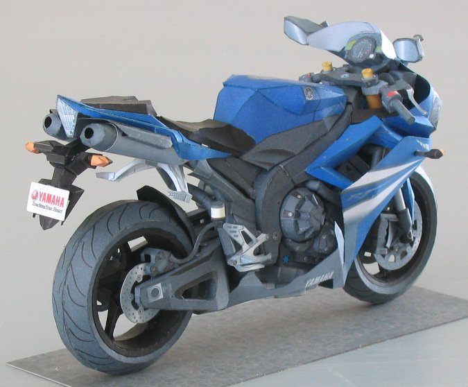 Мотоцикл Yamaha YZF-R1 2007 paper model