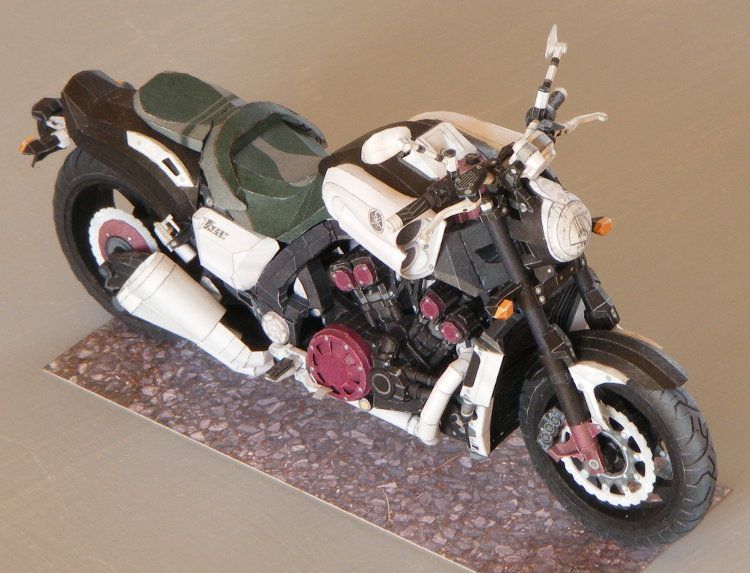Мотоцикл Yamaha VMAX [серия, полная версия] paper model
