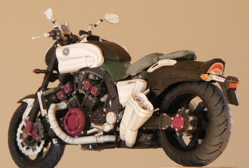 Мотоцикл Yamaha VMAX [серия, полная версия] paper model