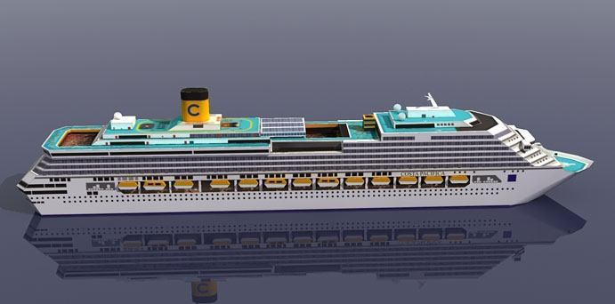 Лайнер Costa Pacifica paper model