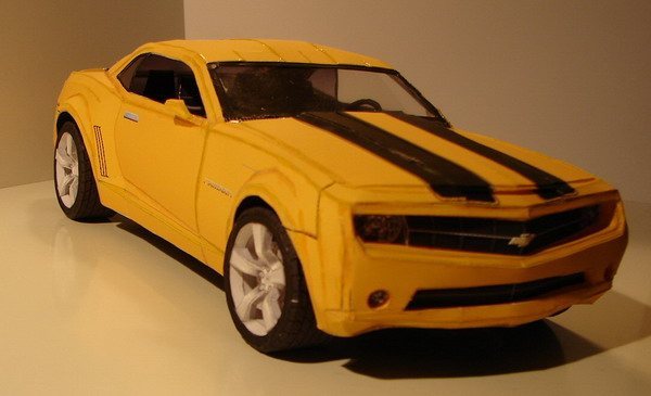 Трасформер Бамблби Chevrolet Camaro 2009 (Трансформеры) paper model